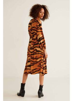 Robe longue orange MANGO femme