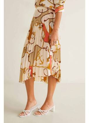 Jupe mi-longue blanc MANGO femme