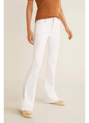 Pantalon flare blanc MANGO pour femme