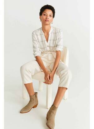 Jeans coupe droite blanc MANGO femme