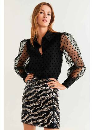 Jupe courte noir MANGO femme