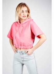 Sweat-shirt à capuche rose PUMA pour femme seconde vue