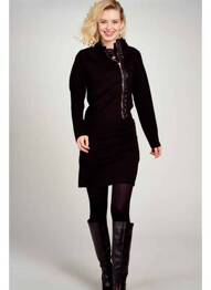 Robe mi-longue noir NÜ femme