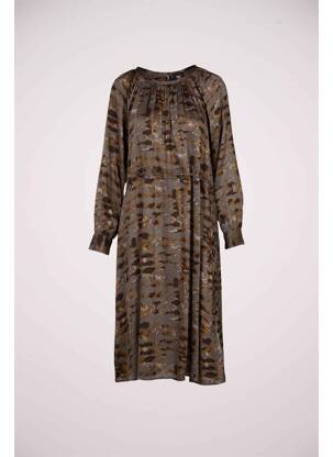 Robe mi-longue marron NÜ femme