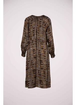 Robe mi-longue marron NÜ femme