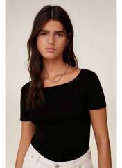 T-shirt noir MANGO pour femme seconde vue