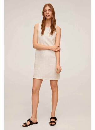 Robe courte beige MANGO femme