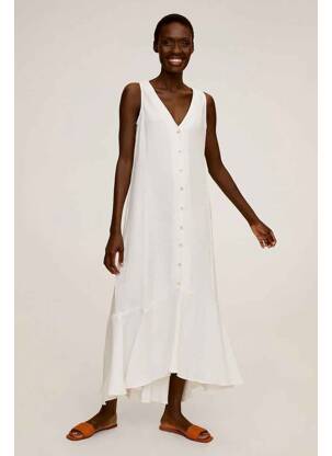 Robe longue blanc MANGO femme