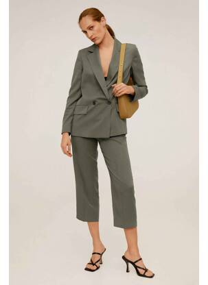 Pantalon 7/8 vert MANGO femme