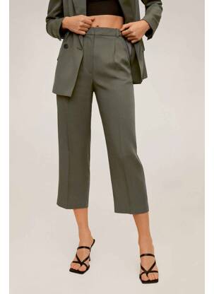 Pantalon 7/8 vert MANGO femme