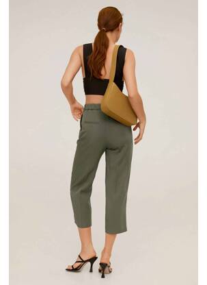 Pantalon 7/8 vert MANGO femme