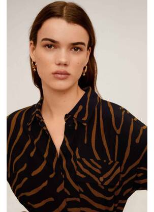 Chemisier noir MANGO femme