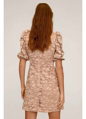 Robe mi-longue beige MANGO femme