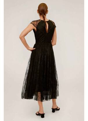 Robe longue noir MANGO femme