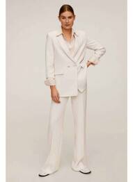 Pantalon large beige MANGO femme