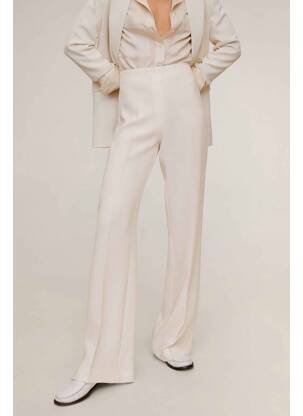 Pantalon large beige MANGO femme