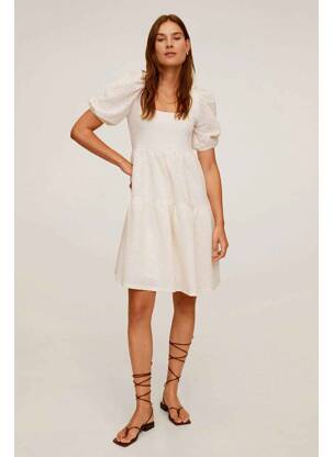 Robe mi-longue blanc MANGO femme