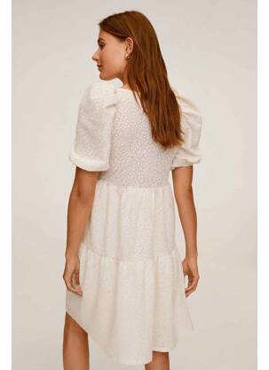 Robe mi-longue blanc MANGO femme