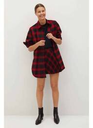 Jupe courte rouge MANGO femme