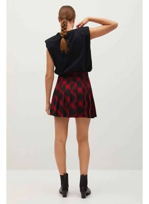 Jupe courte rouge MANGO femme