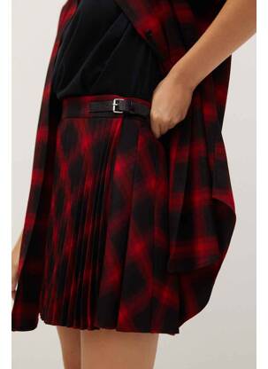 Jupe courte rouge MANGO femme
