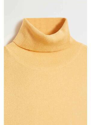 Pull col roulé jaune MANGO femme
