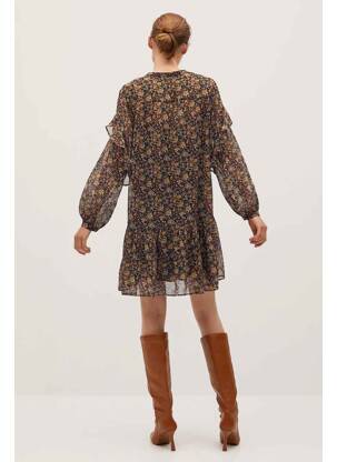 Robe mi-longue marron MANGO femme