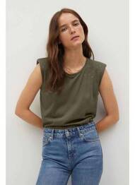 Débardeur vert MANGO femme