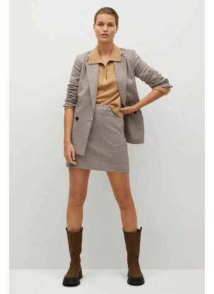Jupe courte marron MANGO femme