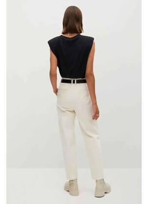 Pantalon large beige MANGO femme