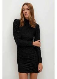 Robe longue noir MANGO femme