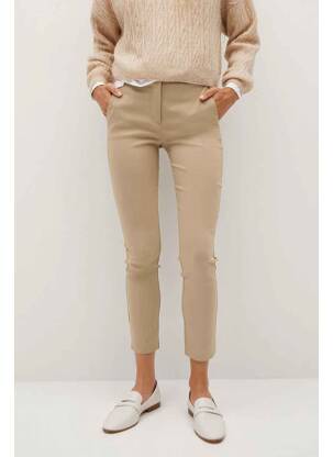 Pantalon slim marron MANGO femme