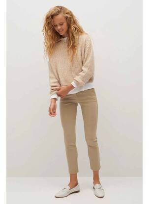 Pantalon slim marron MANGO femme