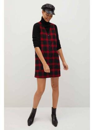 Robe mi-longue rouge MANGO femme