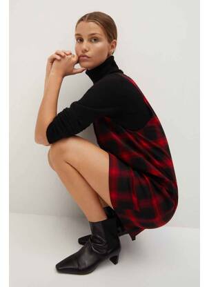 Robe mi-longue rouge MANGO femme