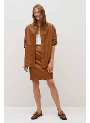 Jupe courte marron MANGO femme
