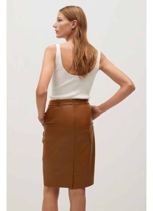 Jupe courte marron MANGO femme