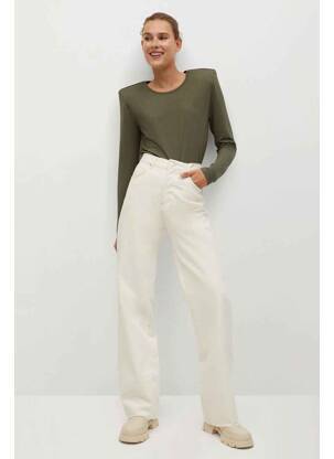 T-shirt beige MANGO femme