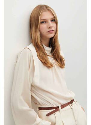 Blouse beige MANGO femme