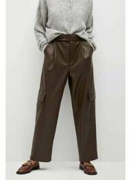 Pantalon large beige MANGO femme