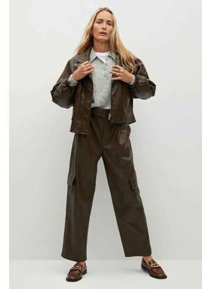 Pantalon large beige MANGO femme