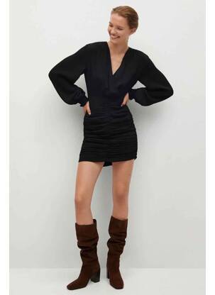 Robe mi-longue noir MANGO femme