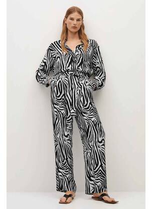 Pantalon droit noir MANGO femme