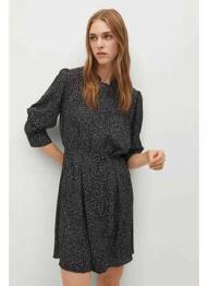 Robe courte noir MANGO femme