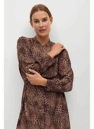 Robe mi-longue marron MANGO femme
