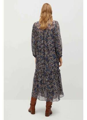 Robe longue marron MANGO femme