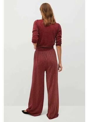 Pantalon large rouge MANGO femme