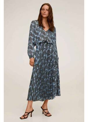 Jupe longue bleu MANGO femme