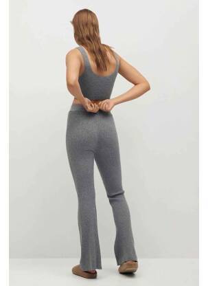 Pantalon flare gris MANGO femme