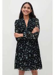 Robe mi-longue bleu MANGO femme